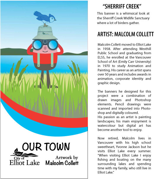 Malcolm Collett's "Sherriff Creek" Banner Art and Biography
