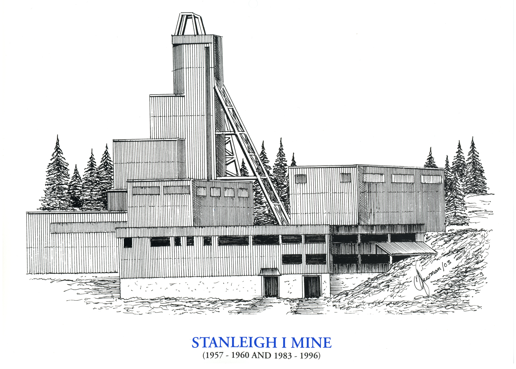 Artwork of Stanleigh Mine