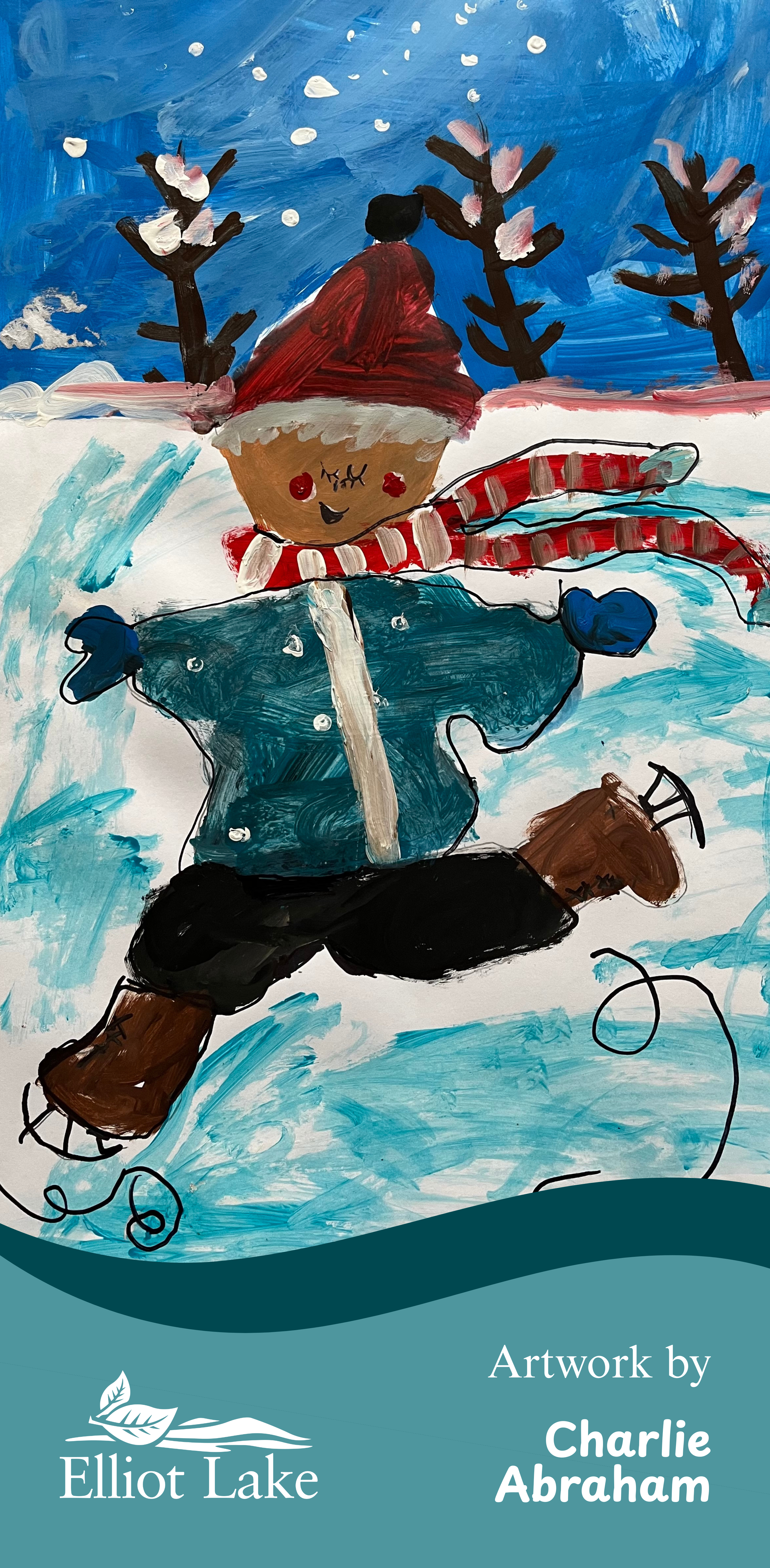 Charlie Abraham's Ice Skating Banner