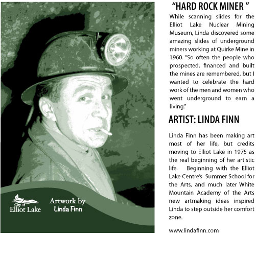 Linda Finn's "Hard Rock Miner" Banner Art and Biography