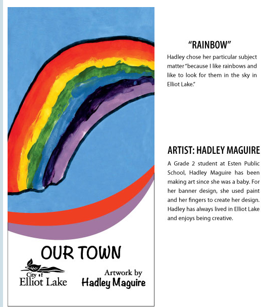Hadley MaGuire's "Rainbow" Banner Art and Biography