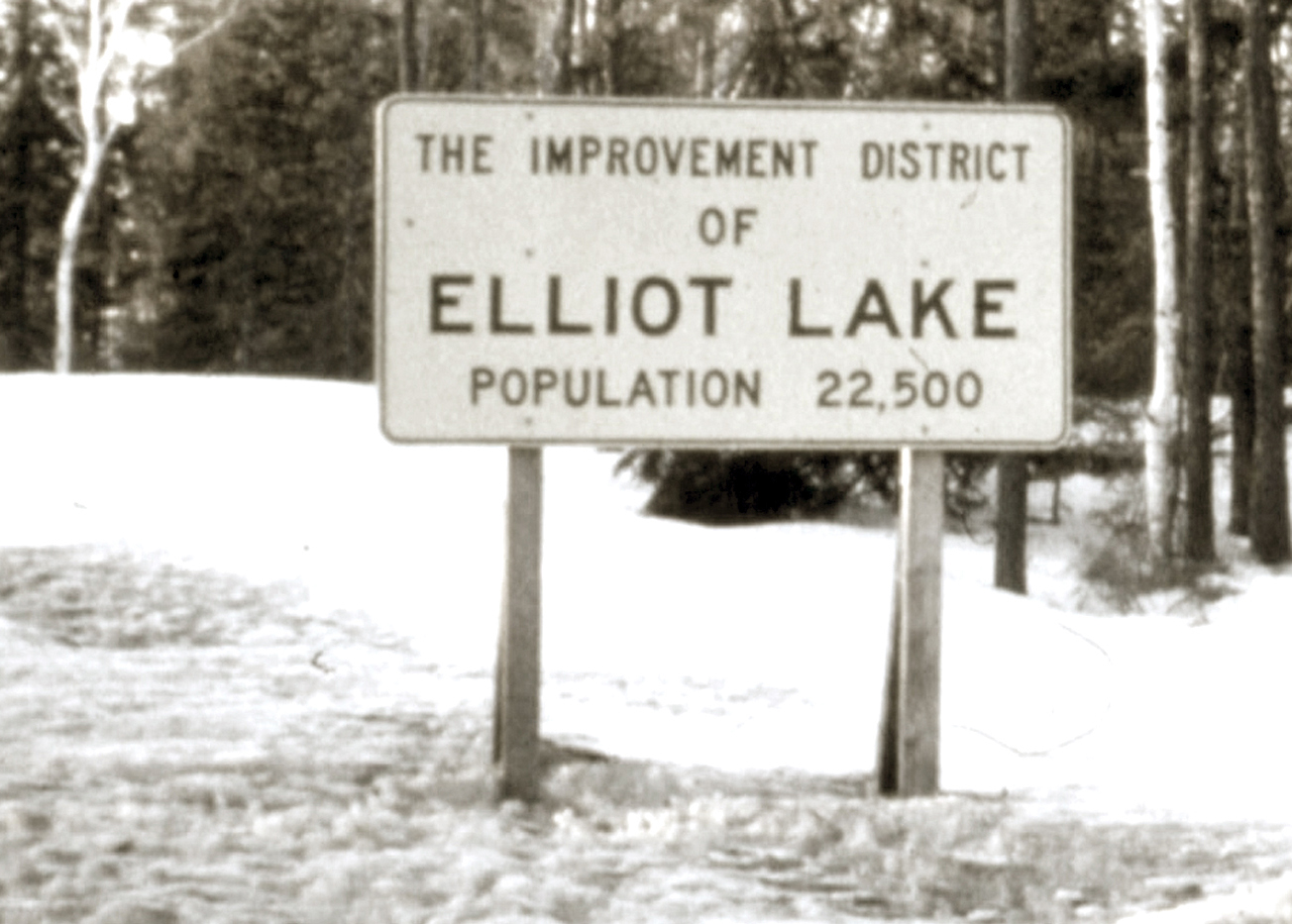 Improvement District of Elliot Lake Highway Sign