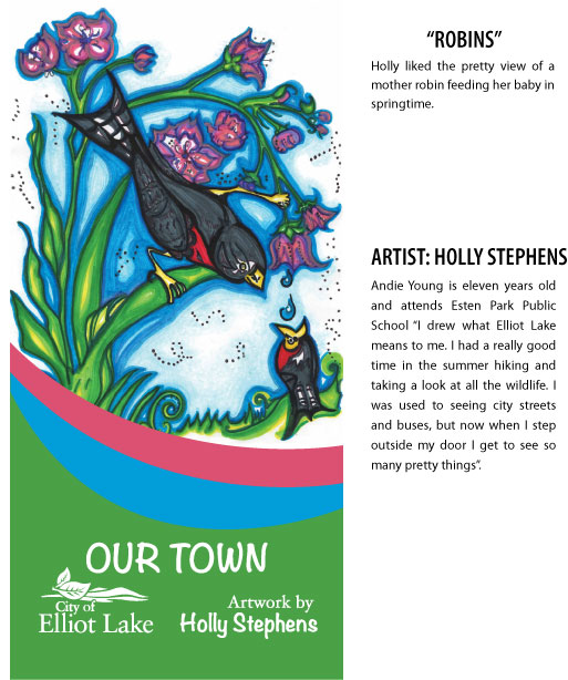Holly Stephens' "Robins" Banner Art and Biography